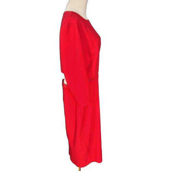 Gabrielle Union Red Cutout Bodycon Midi Dress Size 12 - Picture 16 of 16